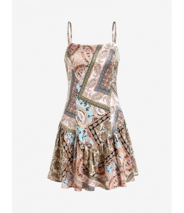 Cami Bandana Paisley Print Mini Sundress