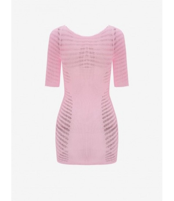 Hollow Out See Thru Mini Bodycon Dress